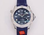 OR Factory Replica Omega Seamaster Diver 300M 2022 Olympic Watch Blue Rubber Strap